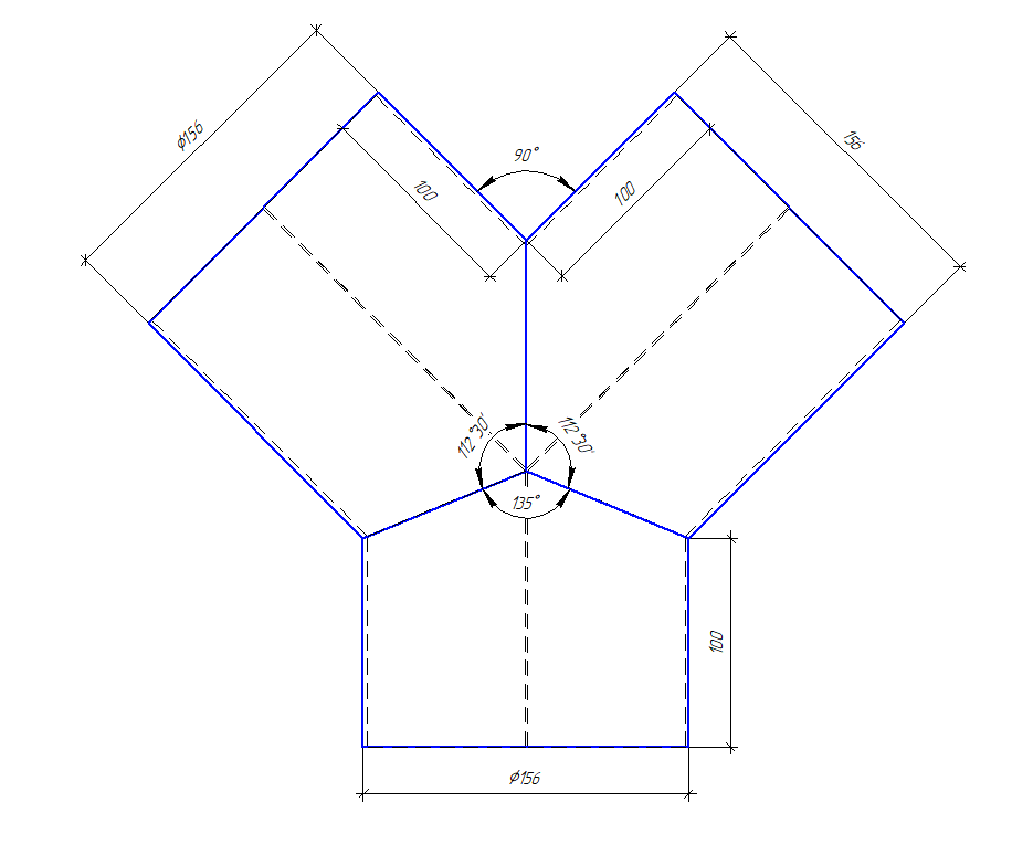 Тройник/штаны Y-образные 150 мм полипропилен