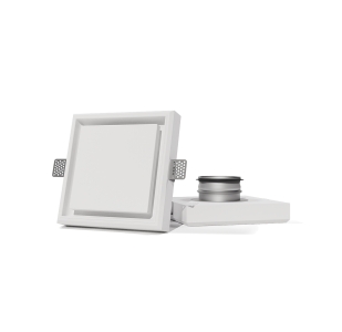 Диффузор под покраску скрытого монтажа SECRET FRAME 125/150 с приточно-вытяжным вентилятором